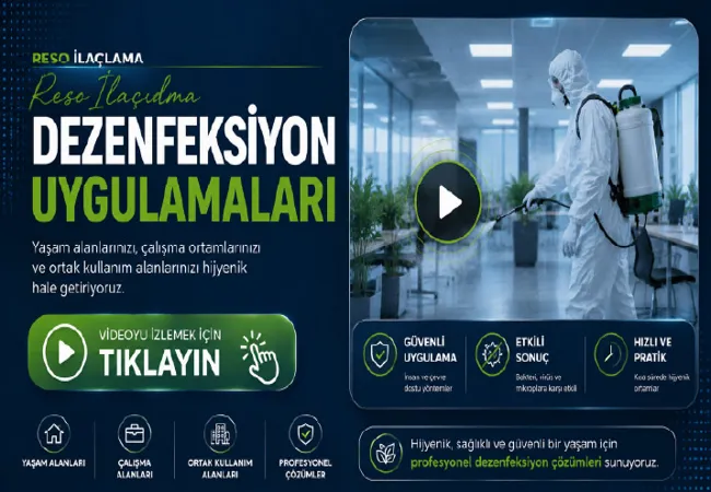 Reso İlaçlama Dezenfeksiyon Uygulamaları video görseli