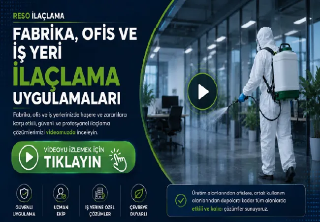Fabrika, Ofis ve İş Yeri İlaçlama Uygulamaları video görseli